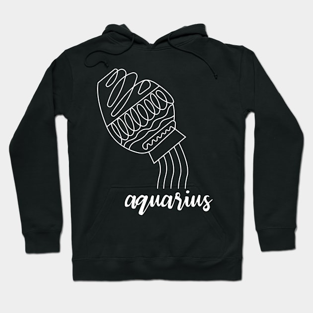 Aquarius Astrological Sign Hoodie by jutulen